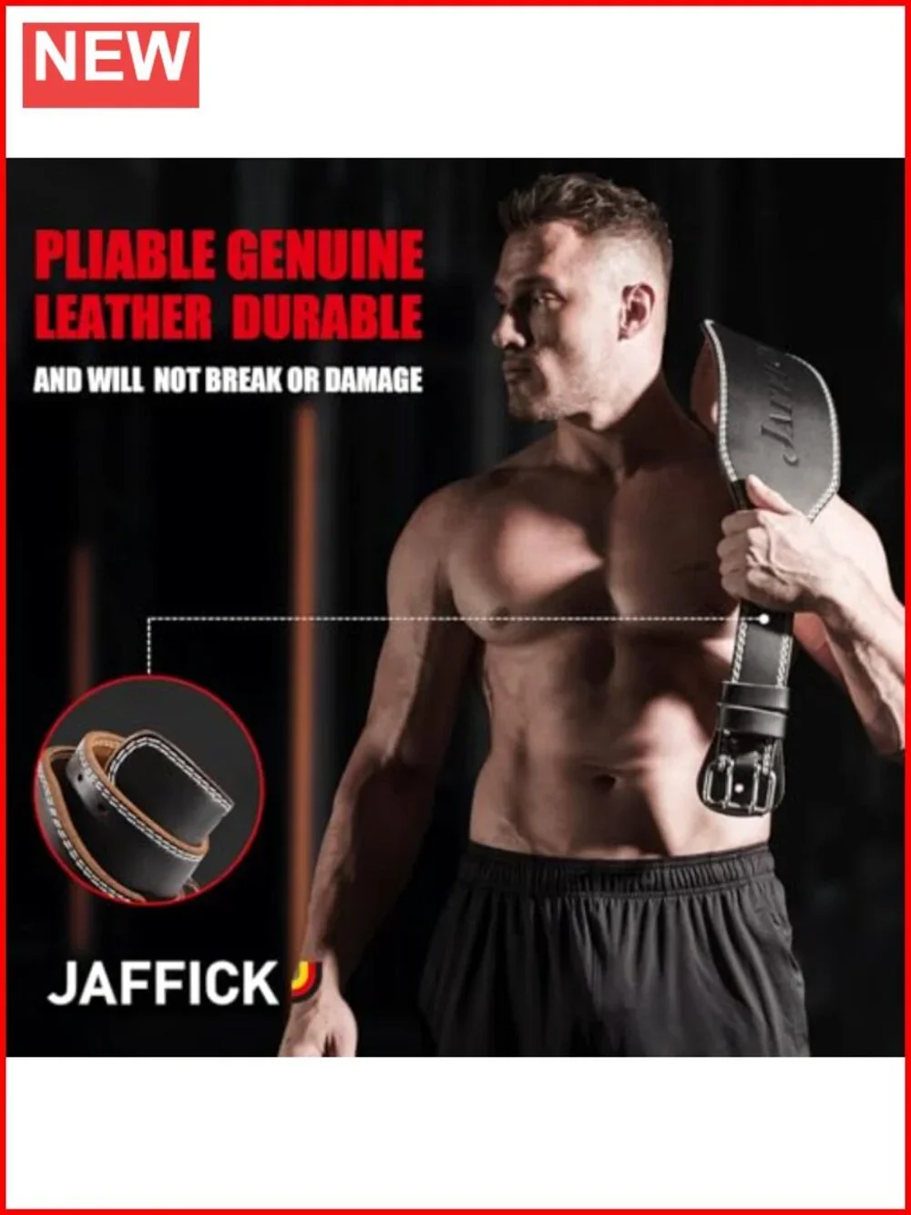 Genuine Leather Weight Lifting Belt for Men Gym Powerlifting Heavy Duty Back